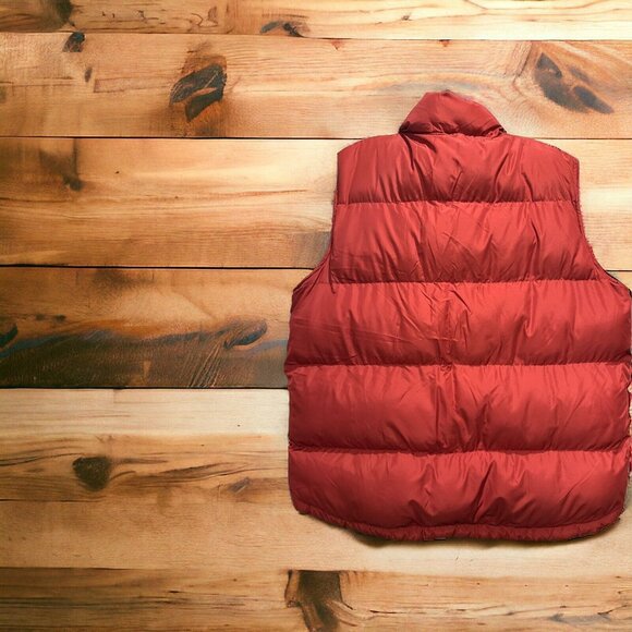St Johns Bay Vintage Puffer Vest Men's Size XL Red Sleeveless Full Zip Pockets - Picture 2 of 10